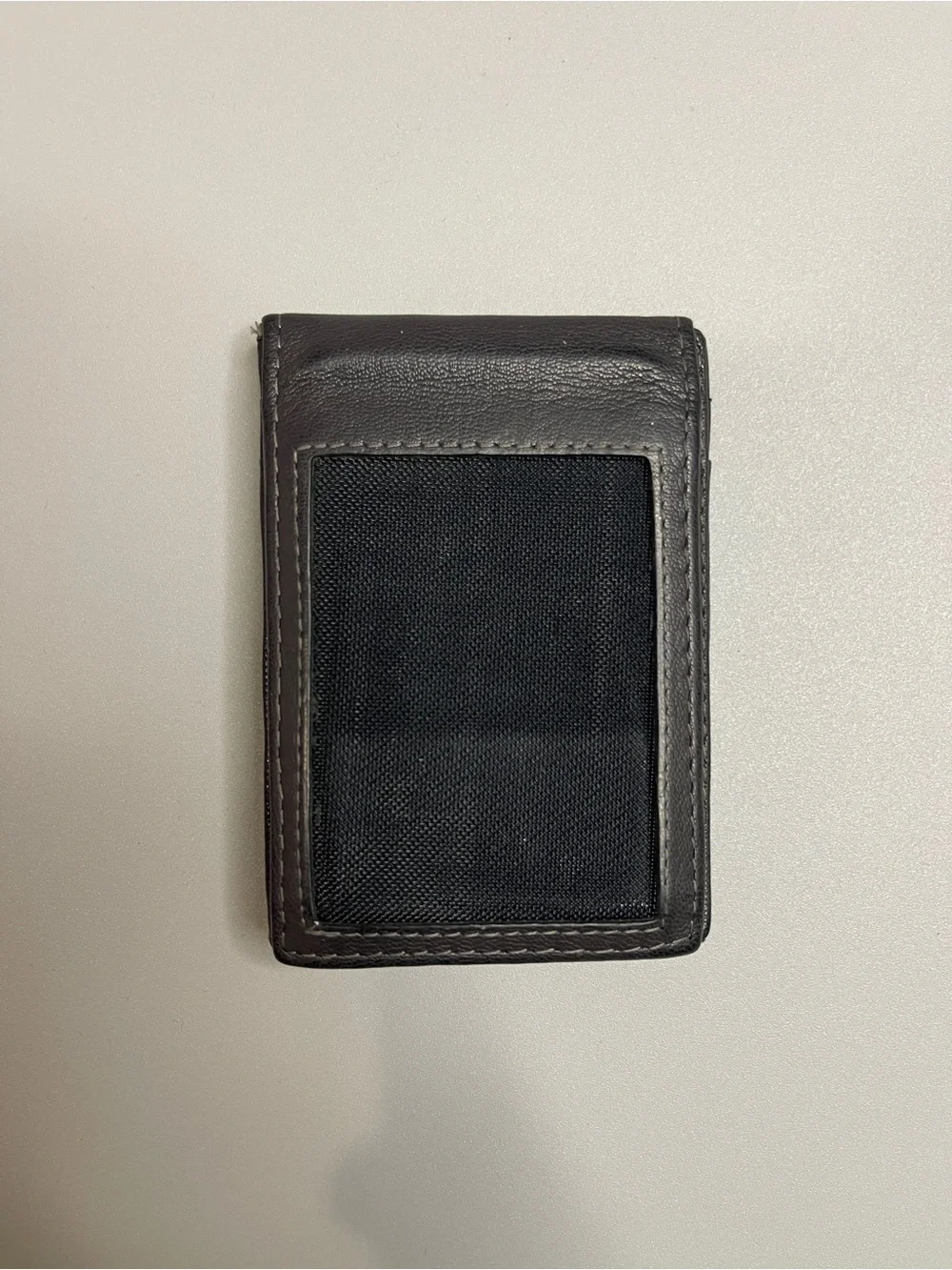 GUESS Black Quilted Card Wallet with Logo Triangle